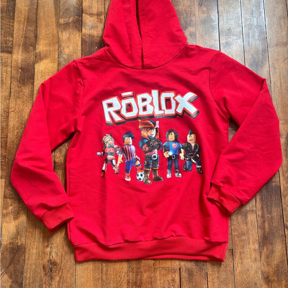 Kids Red Pullover Hoodie Sweatshirt